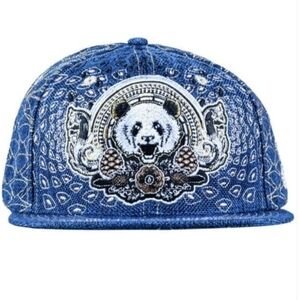 Grassroots Blue Embroidered Limited Edition Panda Hat